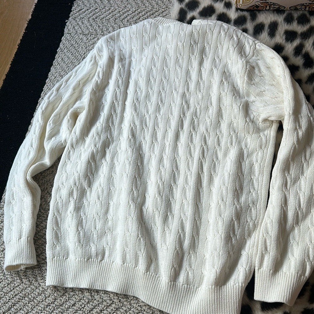 white brandy sweater